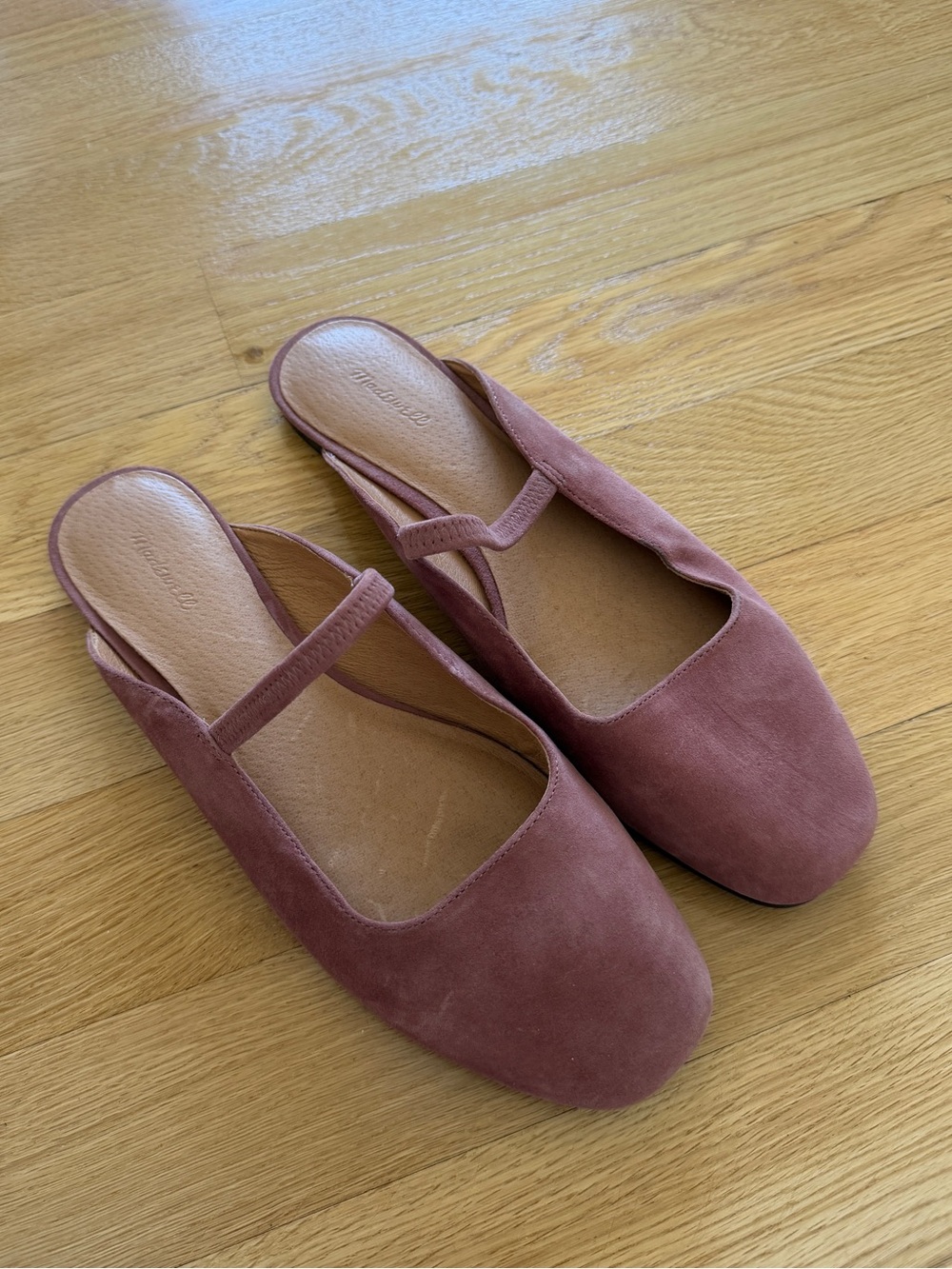 Madewell Suede Mary Jane Mules - Rose Mauve - Ballet Flats